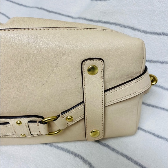 Coach Ashley Cream Leather Satchel - Picture 9 of 11